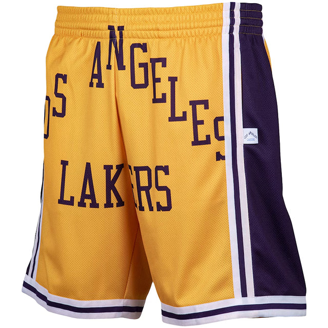 海外取寄 ミッチェル&ネス ショーツ ロサンゼルス レイカーズ HARDWOOD CLASSIC BIG FACE 2.0 SHORTS GOLD