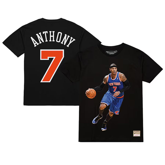 カーメロ アンソニーモデル 海外取寄 ミッチェルアンドネス Tシャツ ニューヨーク ニックス MALE ADULT BLACK NBA ULTIMATE NUMBER T-SHIRT