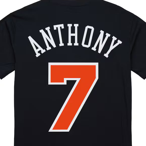 カーメロ アンソニーモデル 海外取寄 ミッチェルアンドネス Tシャツ ニューヨーク ニックス MALE ADULT BLACK NBA ULTIMATE NUMBER T-SHIRT