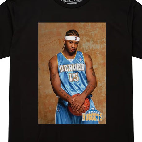 カーメロ アンソニーモデル 海外取寄 ミッチェルアンドネス Tシャツ デンバー ナゲッツ ROOKIE PHOTO NAME&NUMBER T-SHIRT BLACK