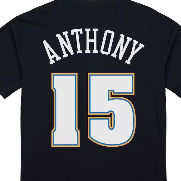 カーメロ アンソニーモデル 海外取寄 ミッチェルアンドネス Tシャツ デンバー ナゲッツ ROOKIE PHOTO NAME&NUMBER T-SHIRT BLACK