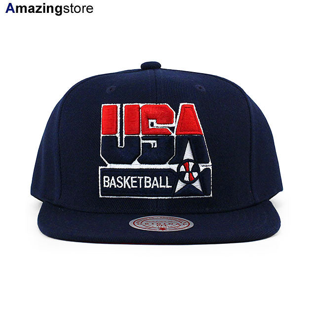 バルセロナ五輪 男子バスケ USA代表 ドリームチーム ミッチェル＆ネス キャップ SNAPBACK CAP NAVY – Amazingstore