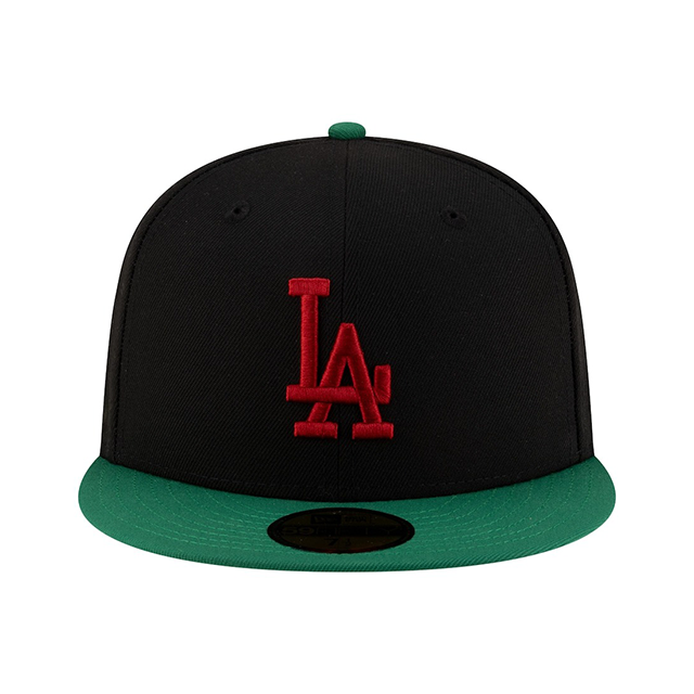 海外取寄 UNIONコラボ ニューエラ キャップ 59FIFTY ロサンゼルス ドジャース MLB COLLABO FITTED CAP BLACK GREEN