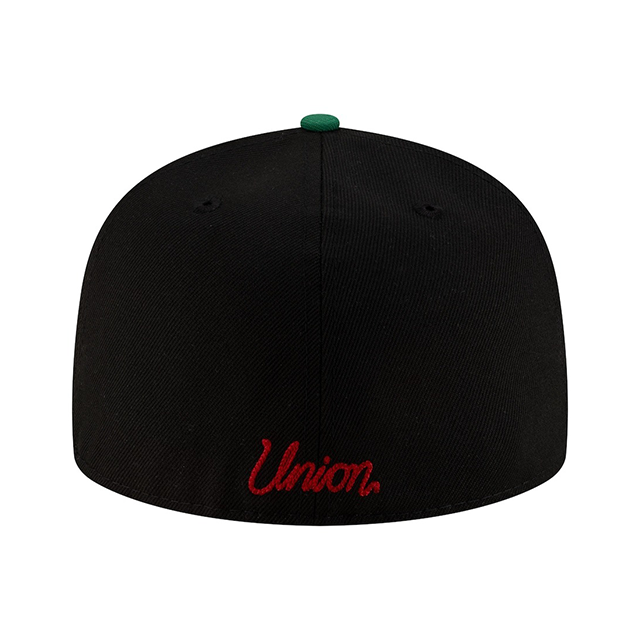 海外取寄 UNIONコラボ ニューエラ キャップ 59FIFTY ロサンゼルス ドジャース MLB COLLABO FITTED CAP BLACK GREEN