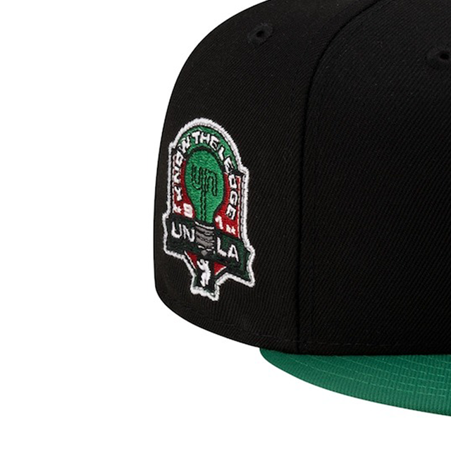海外取寄 UNIONコラボ ニューエラ キャップ 59FIFTY ロサンゼルス ドジャース MLB COLLABO FITTED CAP BLACK GREEN