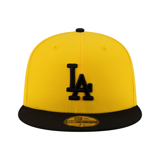 海外取寄 UNIONコラボ ニューエラ キャップ 59FIFTY ロサンゼルス ドジャース MLB COLLABO FITTED CAP YELLOW BLACK