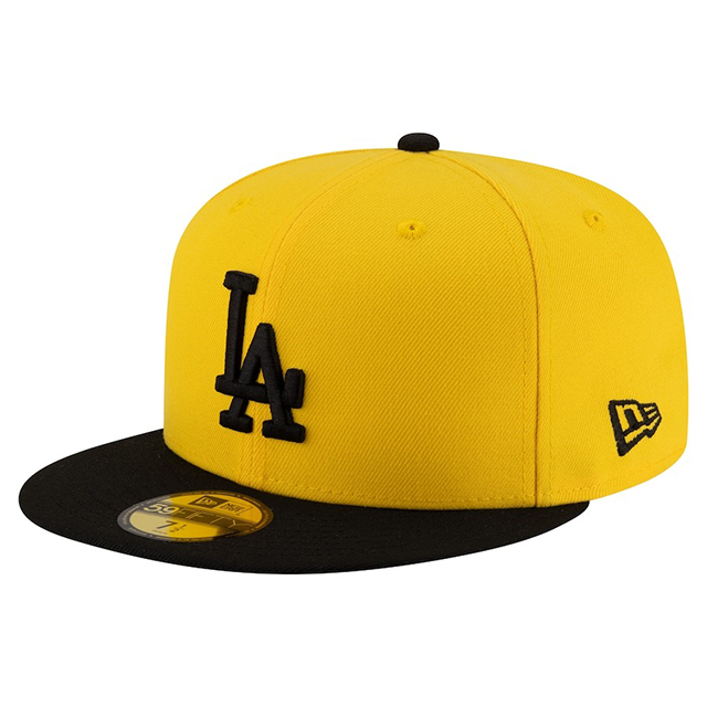 海外取寄 UNIONコラボ ニューエラ キャップ 59FIFTY ロサンゼルス ドジャース MLB COLLABO FITTED CAP YELLOW BLACK
