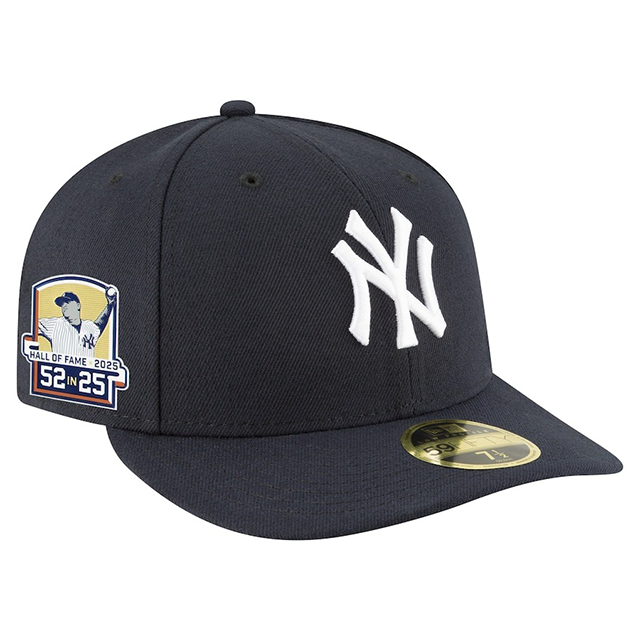 CC サバシアモデル HALL OF FAME コレクション ニューエラ キャップ LP 59FIFTY ニューヨーク ヤンキース 2025 NATIONAL BASEBALL HALL OF FAME LOW CROWN FITTED CAP NAVY