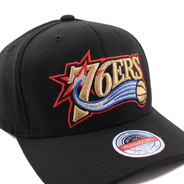 ミッチェル＆ネス スナップバック フィラデルフィア 76ERS NBA HWC LOGO RED LINE SNAPBACK BLACK