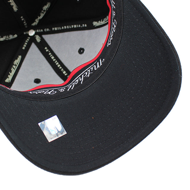 ミッチェル＆ネス スナップバック フィラデルフィア 76ERS NBA HWC LOGO RED LINE SNAPBACK BLACK