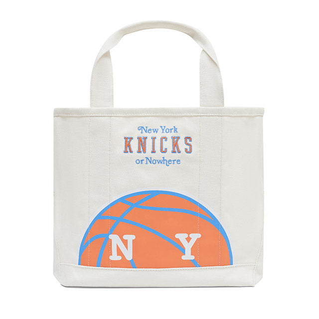 海外取寄 NEW YORK OR NOWHEREコラボ トートバッグ ニューヨーク ニックス NYON STACKED MASCOT MINI TOTE BAG NATURAL