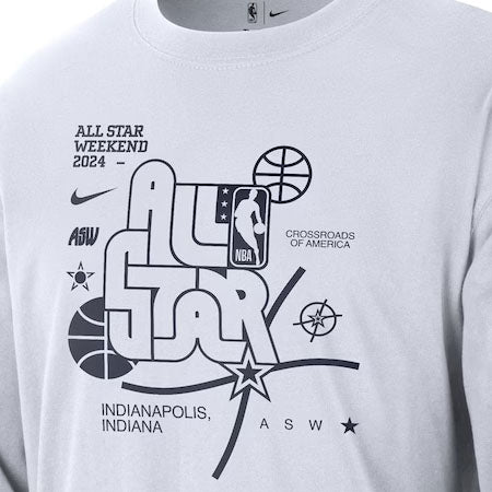 2024 NBAオールスターゲームモデル 海外取寄 ナイキ Tシャツ MAX90 HEAVYWEIGHT  LONG SLEEVE T-SHIRT WHITE