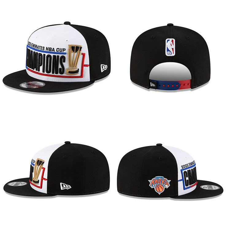 ニューエラ キャップ 9FIFTY ニューヨーク ニックス 2025 NBA CUP CHAMPIONS LOCKER ROOM SNAPBACK CAP WHITE-BLACK
