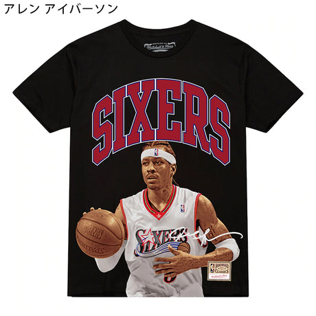 海外取寄 ミッチェルネス NBA Tシャツ HARDWOOD CLASSIC PLAYER ARCH T-SHIRT BLACK