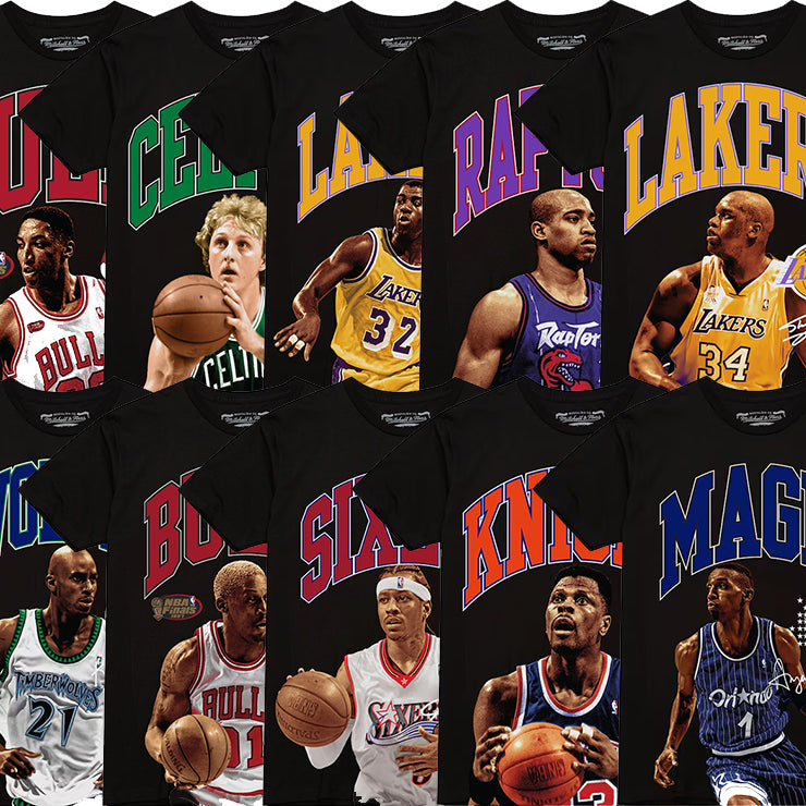 海外取寄 ミッチェルネス NBA Tシャツ HARDWOOD CLASSIC PLAYER ARCH T-SHIRT BLACK
