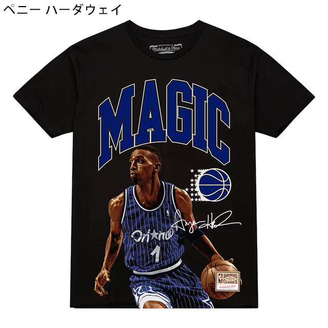 海外取寄 ミッチェルネス NBA Tシャツ HARDWOOD CLASSIC PLAYER ARCH T-SHIRT BLACK