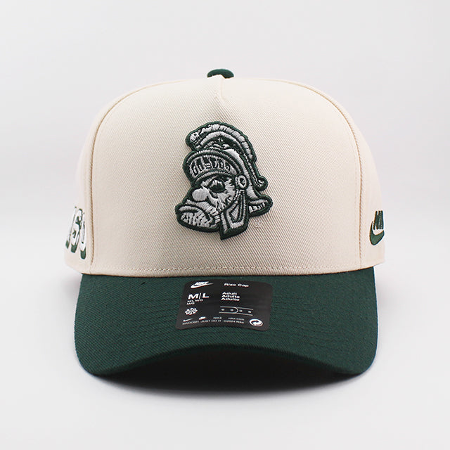ナイキ キャップ ミシガンステイト スパルタンズ NCAA RISE CAP ADJUSTABLE SNAPBACK CREAM