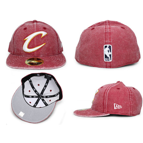 ニューエラ キャップ LP59FIFTY クリーブランド キャバリアーズ NBA LC LOW CROWN FADED FITTED CAP BURGUNDY