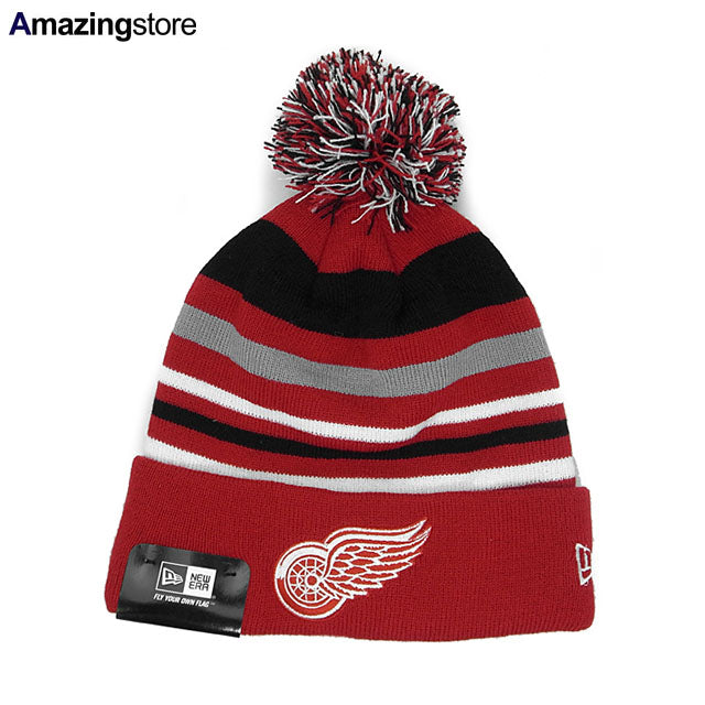 ニューエラ デトロイト レッドウィングス ニット帽 ビーニー STRIPEOUT