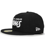 ニューエラ キャップ 59FIFTY ロサンゼルス ラムズ NFL SCRIPT TEAM BASIC FITTED CAP BLACK WHITE NEW ERA LOS ANGELES RAMS