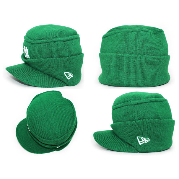 ニューエラ ニットキャップ ビーニー ニューヨーク ヤンキース MLB MINI-BRIM RILEY KNIT BEANIE CAP GREEN