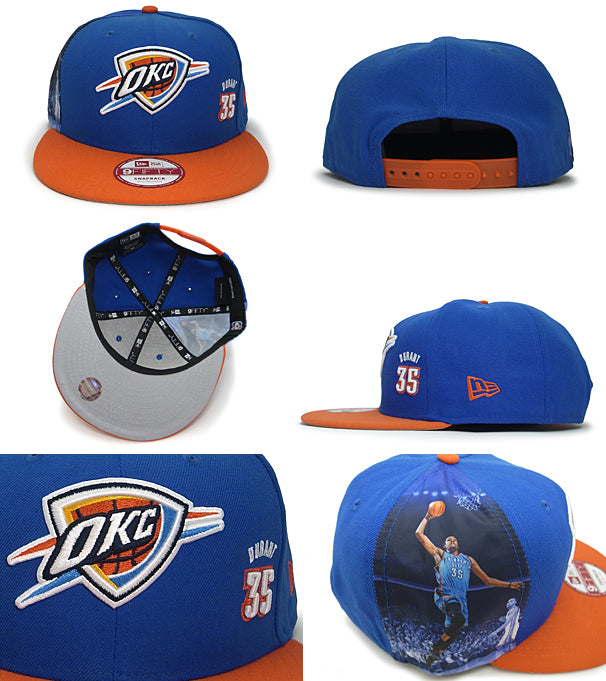 DEADSTOCK ケビン デュラントモデル ニューエラ キャップ 9FIFTY オクラホマシティ サンダー NBA KEVIN DURANT PLAYER-TWIST SNAPBACK CAP ROYAL BLUE-ORANGE