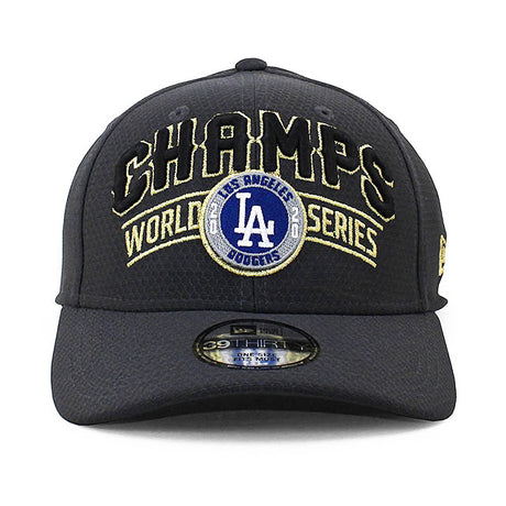 ニューエラ キャップ 39THIRTY ロサンゼルス ドジャース 2020 WORLD SERIES CHAMPIONS LOCKER ROOM FLEX FIT CAP GRAPHITE