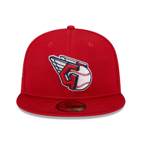 ニューエラ キャップ 海外取寄  59FIFTY クリーブランド ガーディアンズ 2024 MLB SPRING TRANING FITTED CAP RED