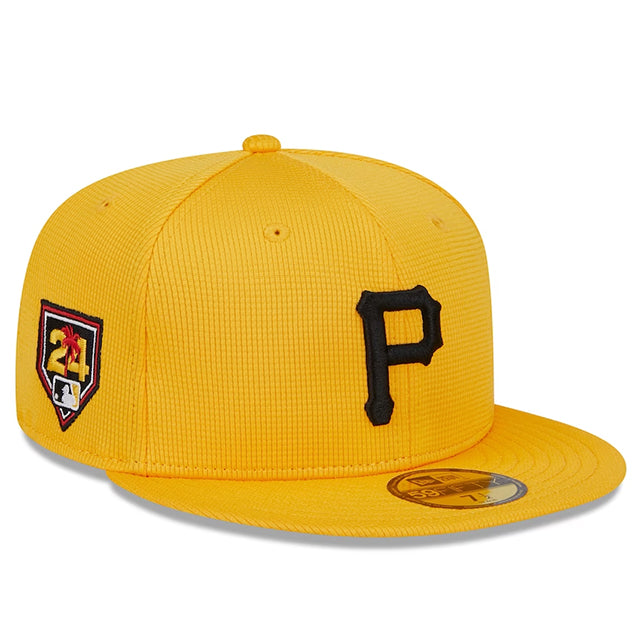ニューエラ キャップ 海外取寄  59FIFTY ピッツバーグ パイレーツ 2024 MLB SPRING TRANING FITTED CAP GOLD