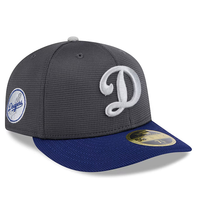 ニューエラ キャップ 海外取寄 LP59FIFTY ロサンゼルス ドジャース 2025 MLB BATTING PRACTICE BP FITTED CAP GREY-ROYAL BLUE