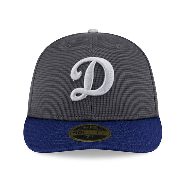 ニューエラ キャップ 海外取寄 LP59FIFTY ロサンゼルス ドジャース 2025 MLB BATTING PRACTICE BP FITTED CAP GREY-ROYAL BLUE