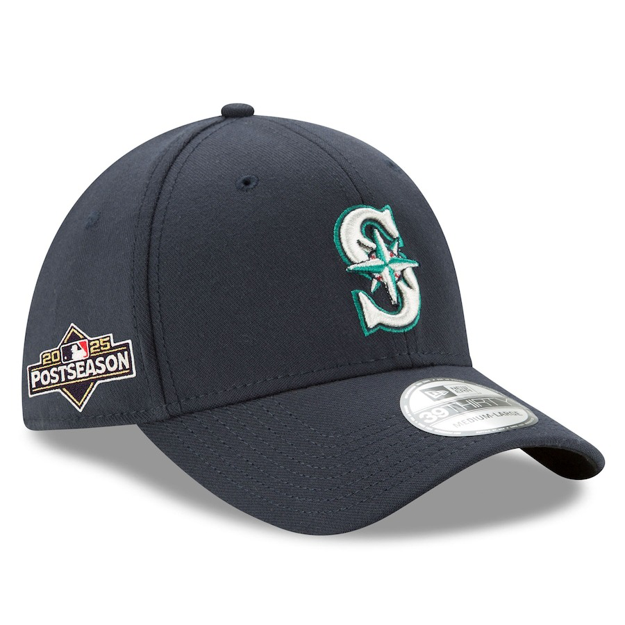 海外取寄 2025 ポストシーズンモデル ニューエラ キャップ 39THIRTY シアトル マリナーズ MLB POSTSEASON FLEX FIT CAP NAVY