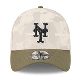 ニューエラ キャップ 39THIRTY ニューヨーク メッツ 2025 MLB ARMED FORCES FLEX FIT LT BEIGE