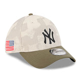 ニューエラ キャップ 39THIRTY ニューヨーク ヤンキース 2025 MLB ARMED FORCES FLEX FIT LT BEIGE