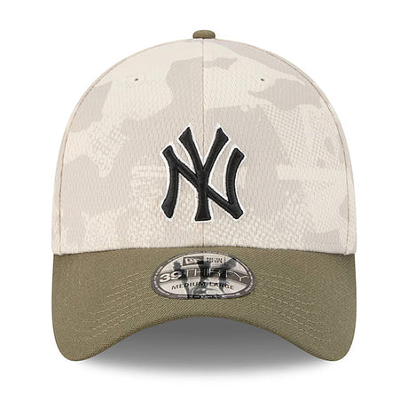ニューエラ キャップ 39THIRTY ニューヨーク ヤンキース 2025 MLB ARMED FORCES FLEX FIT LT BEIGE