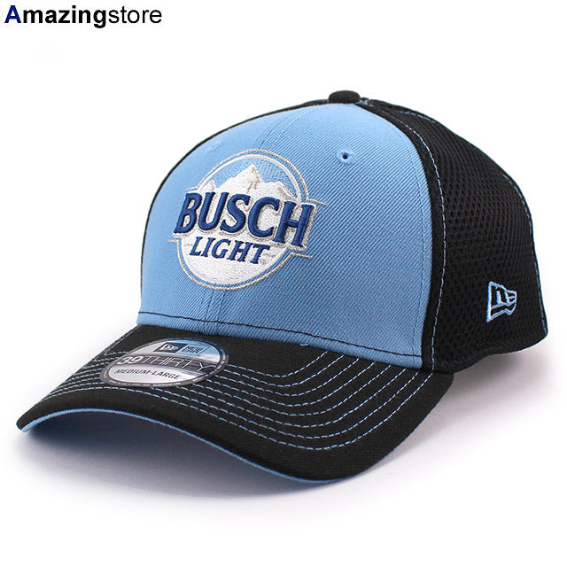 ニューエラ キャップ 39THIRTY ナスカー ケヴィン ハーヴィック BUSCH LIGHT FLEX FIT CAP BLUE BLACK