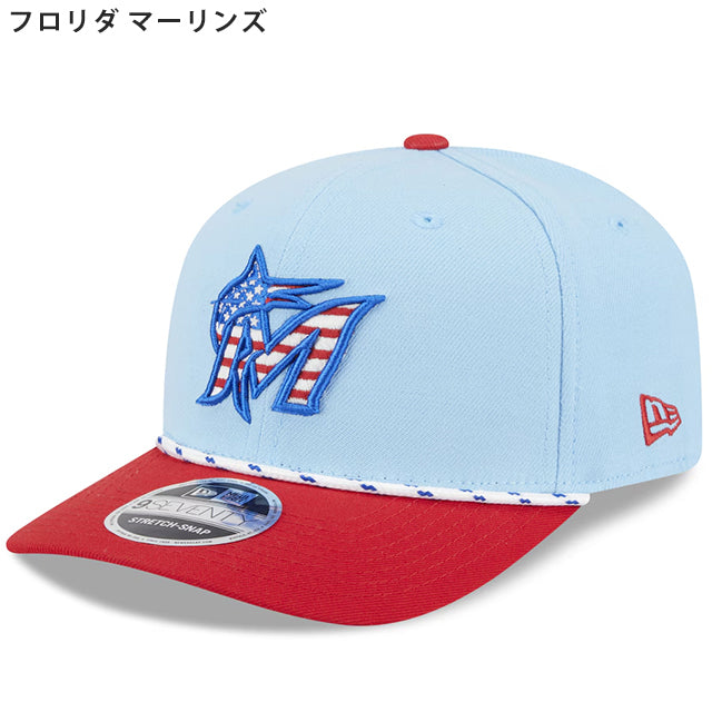 海外取寄 ニューエラ キャップ 9SEVENTY 2025 MLB FORTH OF JULY SNAPBACK CAP LIGHT BLUE NEW ERA