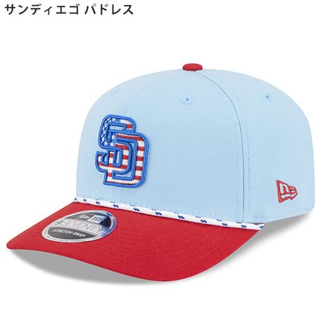 海外取寄 ニューエラ キャップ 9SEVENTY 2025 MLB FORTH OF JULY SNAPBACK CAP LIGHT BLUE NEW ERA