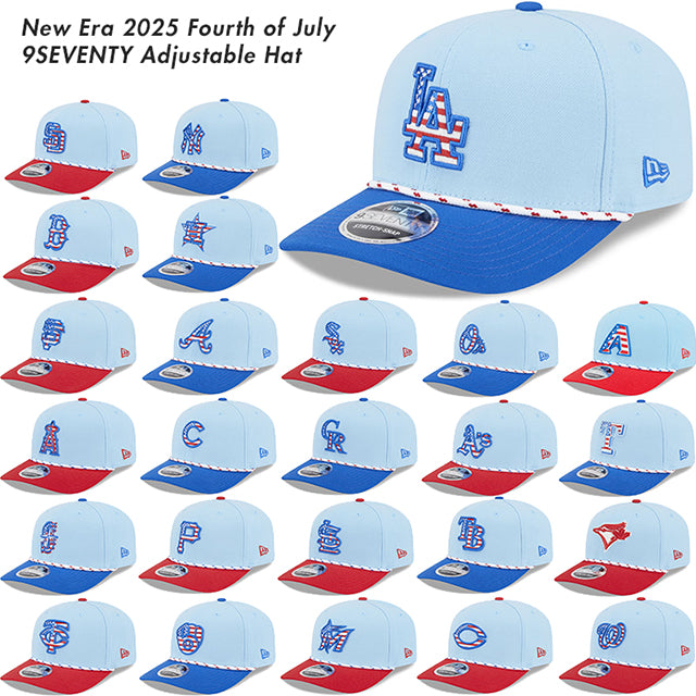 海外取寄 ニューエラ キャップ 9SEVENTY 2025 MLB FORTH OF JULY SNAPBACK CAP LIGHT BLUE NEW ERA