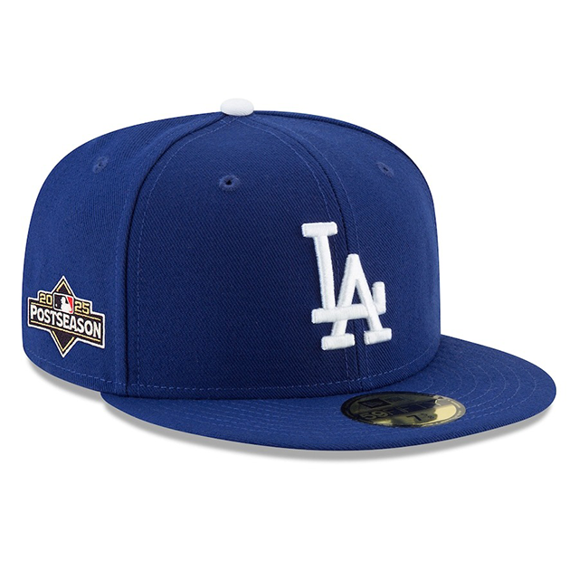海外取寄 2025 ポストシーズンモデル ニューエラ キャップ 59FIFTY ロサンゼルス ドジャース MLB POSTSEASON AUTHENTIC COLLECTION FITTED CAP ROYAL