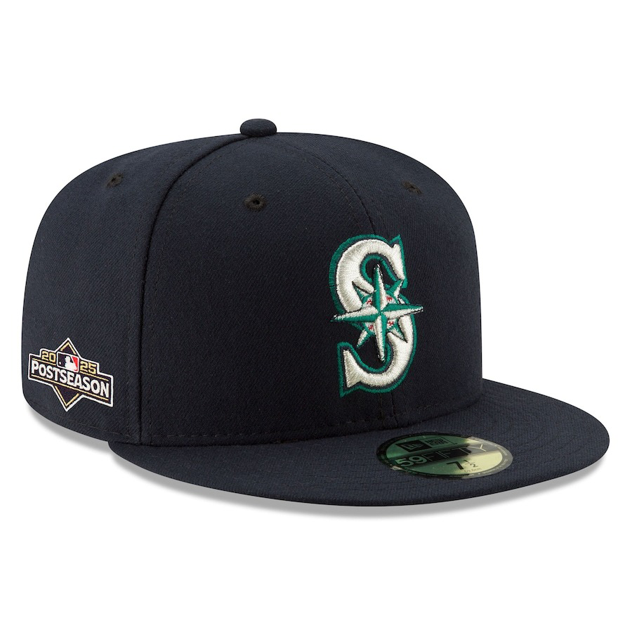 海外取寄 2025 ポストシーズンモデル ニューエラ キャップ 59FIFTY シアトル マリナーズ MLB POSTSEASON AUTHENTIC COLLECTION FITTED CAP NAVY