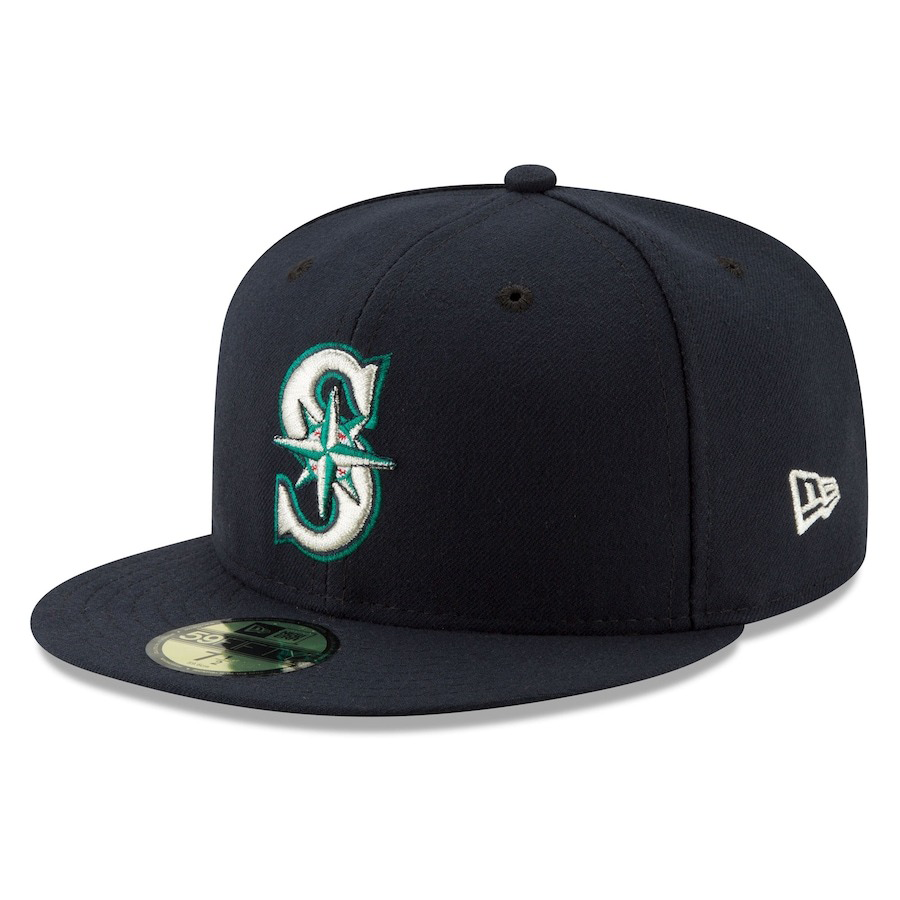 海外取寄 2025 ポストシーズンモデル ニューエラ キャップ 59FIFTY シアトル マリナーズ MLB POSTSEASON AUTHENTIC COLLECTION FITTED CAP NAVY
