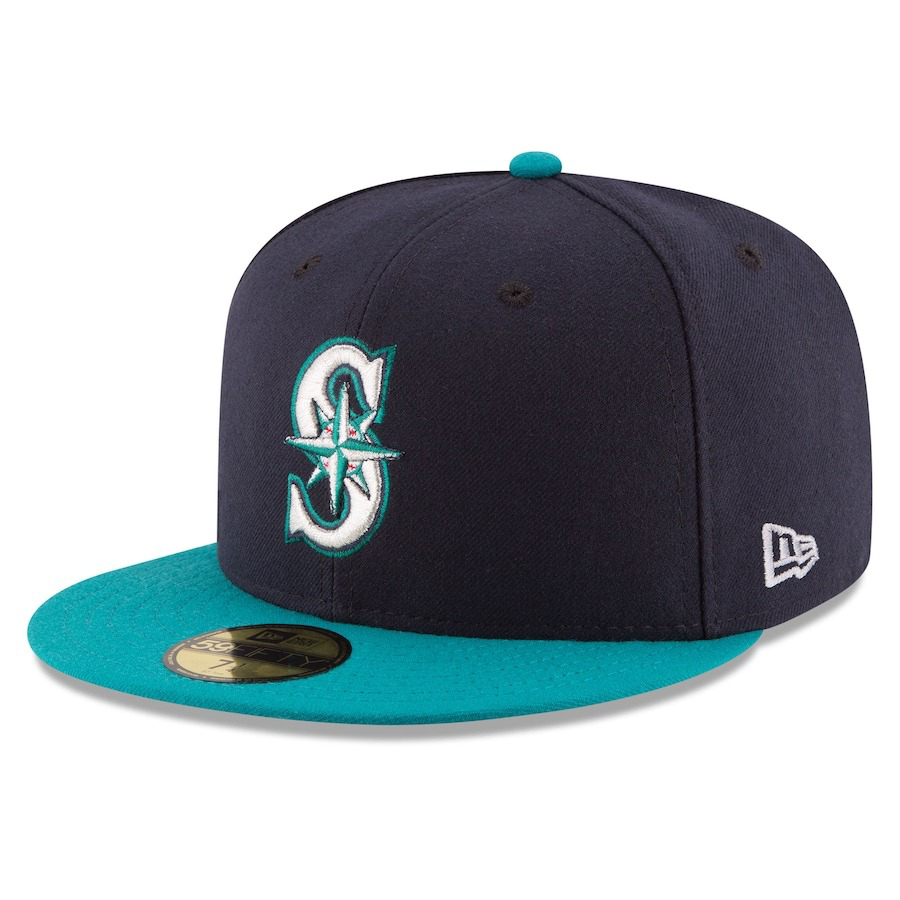 海外取寄 2025 ポストシーズンモデル ニューエラ キャップ 59FIFTY シアトル マリナーズ MLB POSTSEASON AUTHENTIC COLLECTION FITTED CAP NAVY TEAL