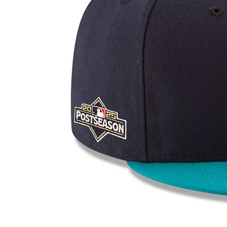 海外取寄 2025 ポストシーズンモデル ニューエラ キャップ 59FIFTY シアトル マリナーズ MLB POSTSEASON AUTHENTIC COLLECTION FITTED CAP NAVY TEAL
