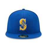海外取寄 2025 ポストシーズンモデル ニューエラ キャップ 59FIFTY シアトル マリナーズ MLB POSTSEASON AUTHENTIC COLLECTION FITTED CAP BLUE