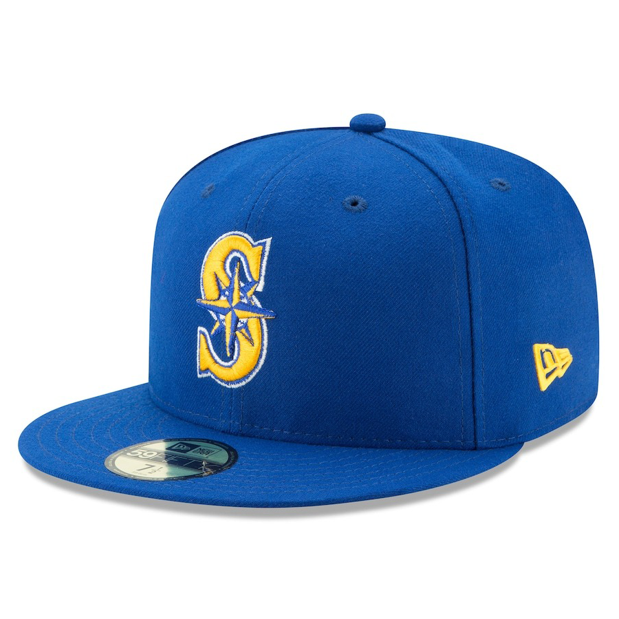 海外取寄 2025 ポストシーズンモデル ニューエラ キャップ 59FIFTY シアトル マリナーズ MLB POSTSEASON AUTHENTIC COLLECTION FITTED CAP BLUE