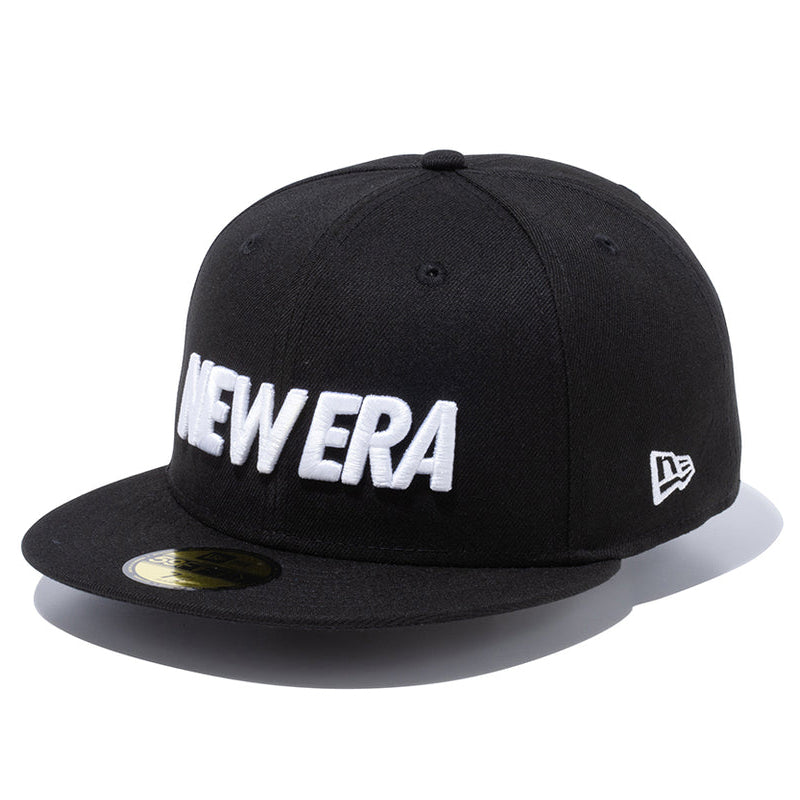 ニューエラ キャップ 59FIFTY WORDMARK LOGO FITTED CAP BLACK-WHITE