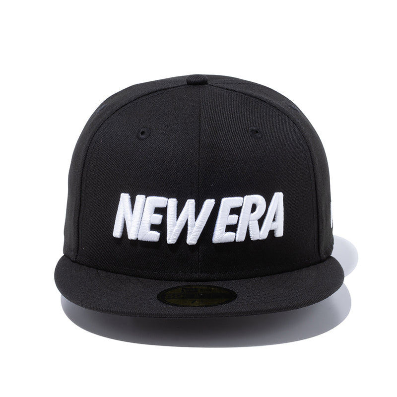 ニューエラ キャップ 59FIFTY WORDMARK LOGO FITTED CAP BLACK-WHITE