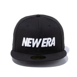 ニューエラ キャップ 59FIFTY WORDMARK LOGO FITTED CAP BLACK-WHITE