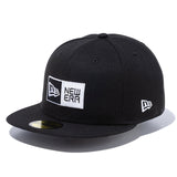 ニューエラ キャップ 59FIFTY BOX LOGO FITTED CAP BLACK-WHITE